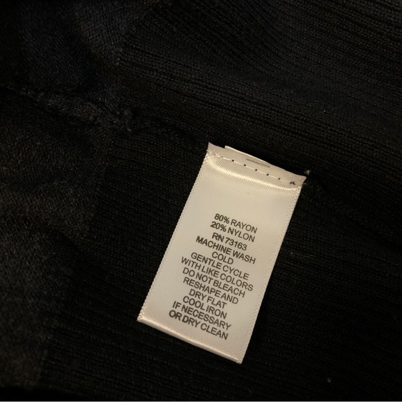 Ladies Zippered Cardigan, Black with Striping, Slim fit, Sz Lg Petite - Picture 5 of 11